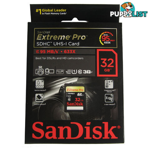 SanDisk Extreme Pro SDHC SDXPA 32GB UHS-I Memory Card 95MB/s