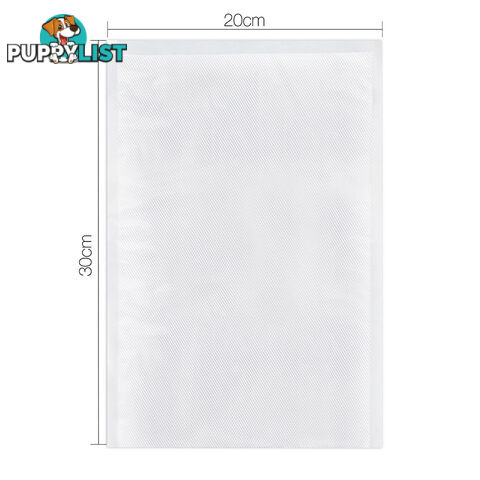 100 Food Sealer Bags: 20 x 30cm