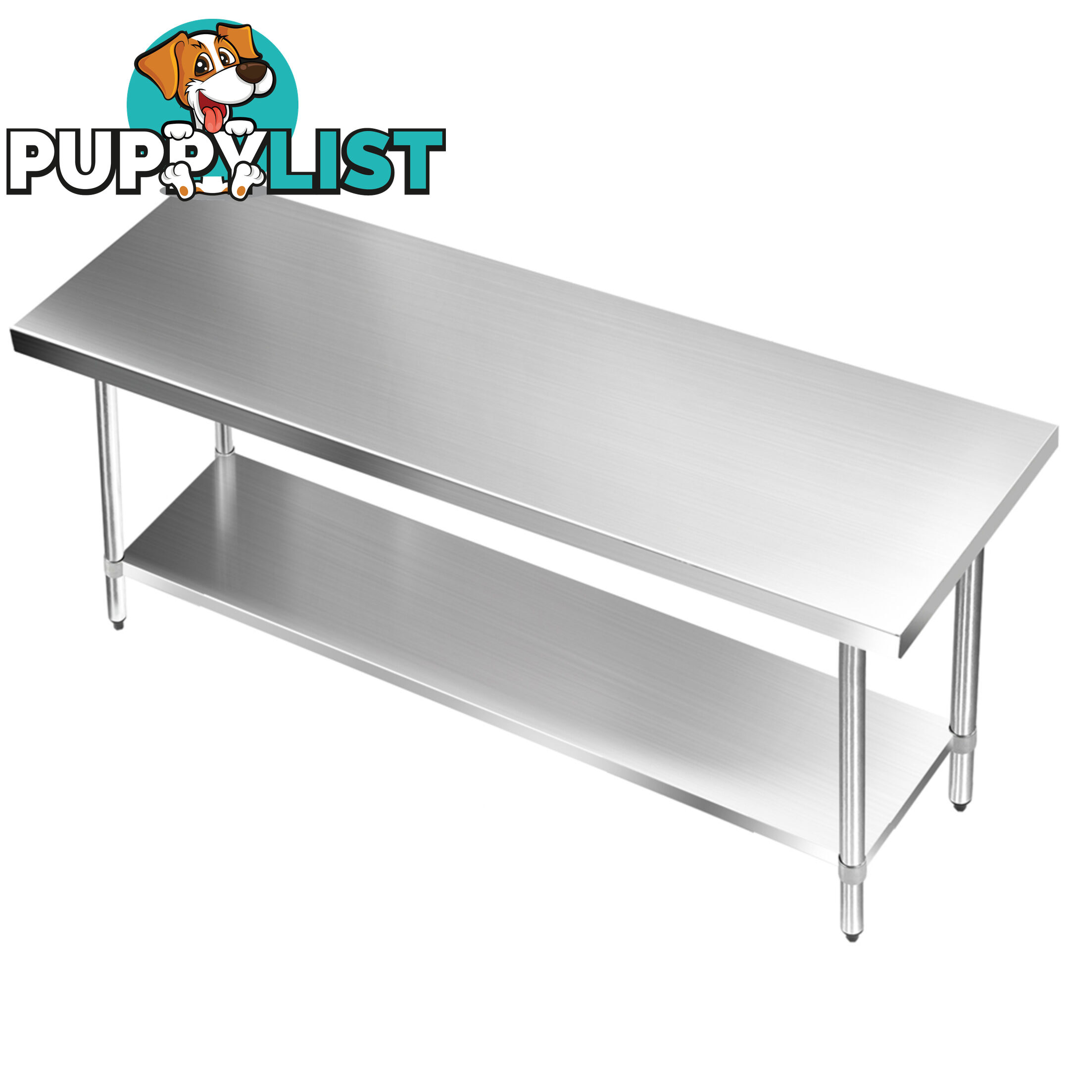 Stainless Steel Kitchen Work Bench Food 304 Preparation Table Top 1829mm