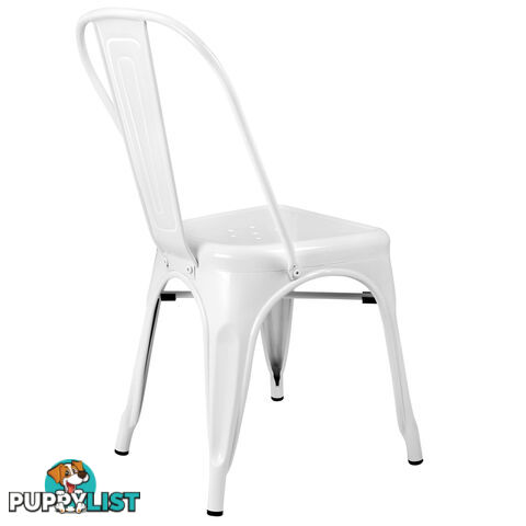 Set of 4 Replica Tolix Dining Metal Chair Gloss White