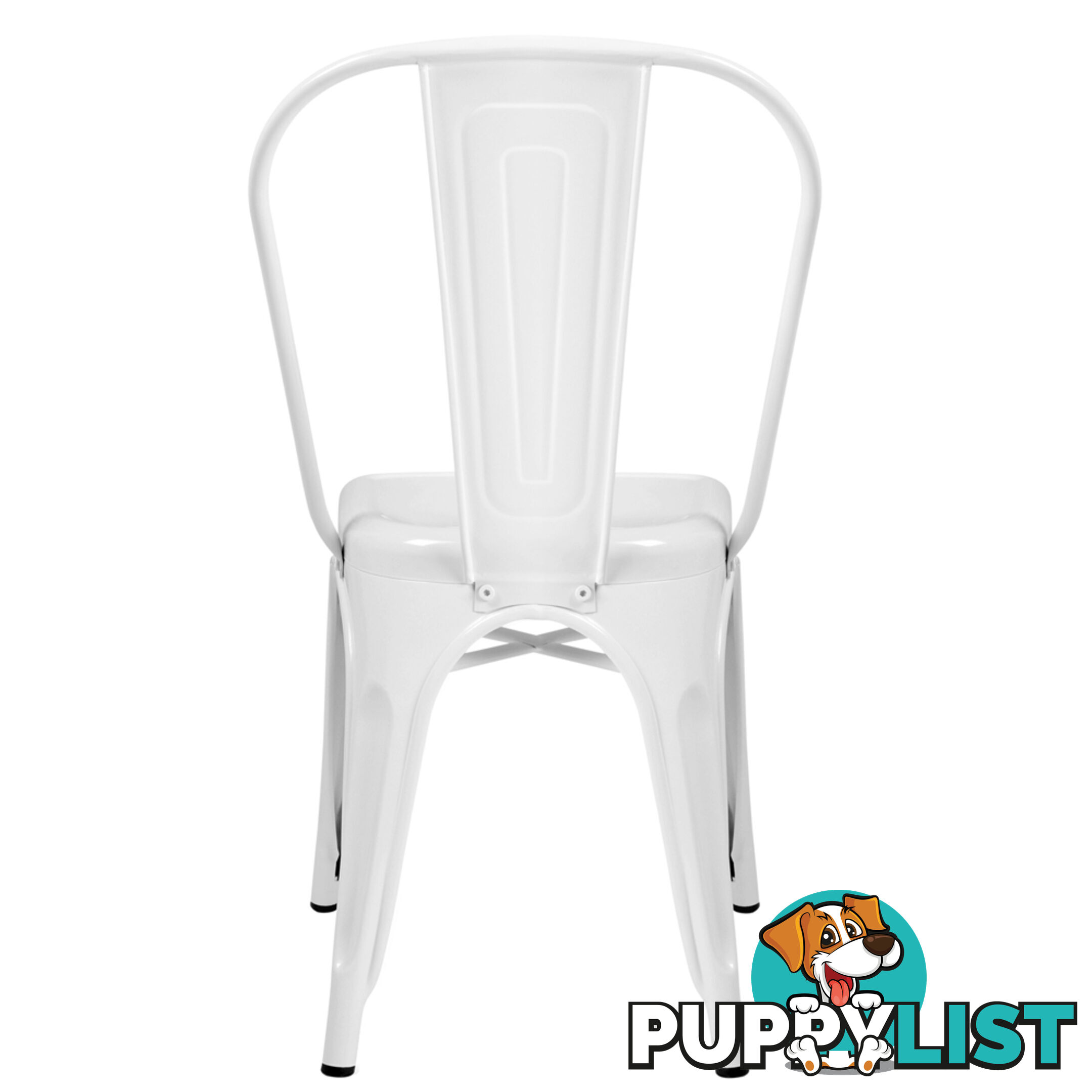 Set of 4 Replica Tolix Dining Metal Chair Gloss White