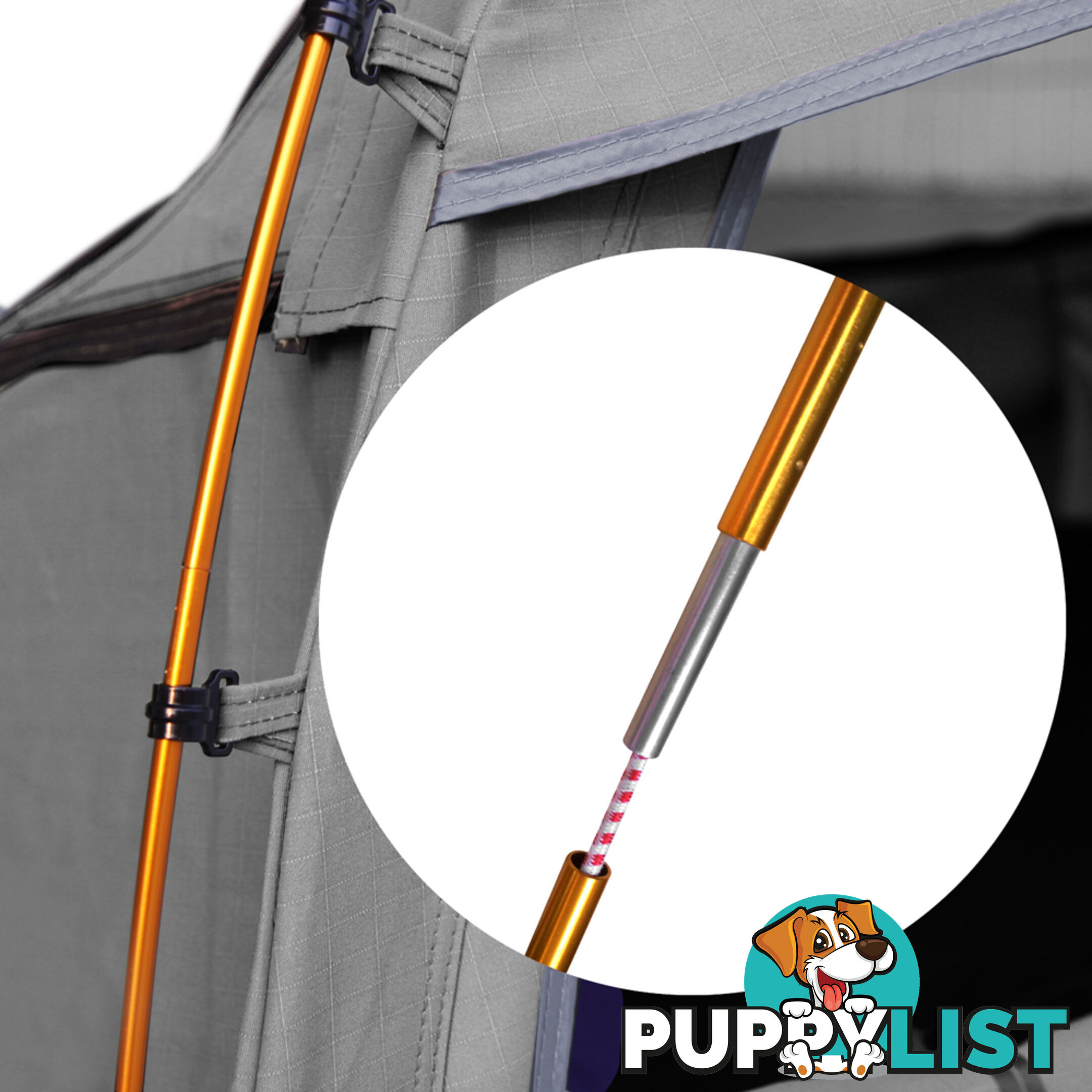 King Single Swag Canvas Camping Tent Aluminium Pole Carry Bag Air Pillow Grey