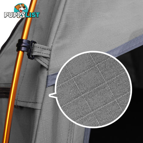 King Single Swag Canvas Camping Tent Aluminium Pole Carry Bag Air Pillow Grey