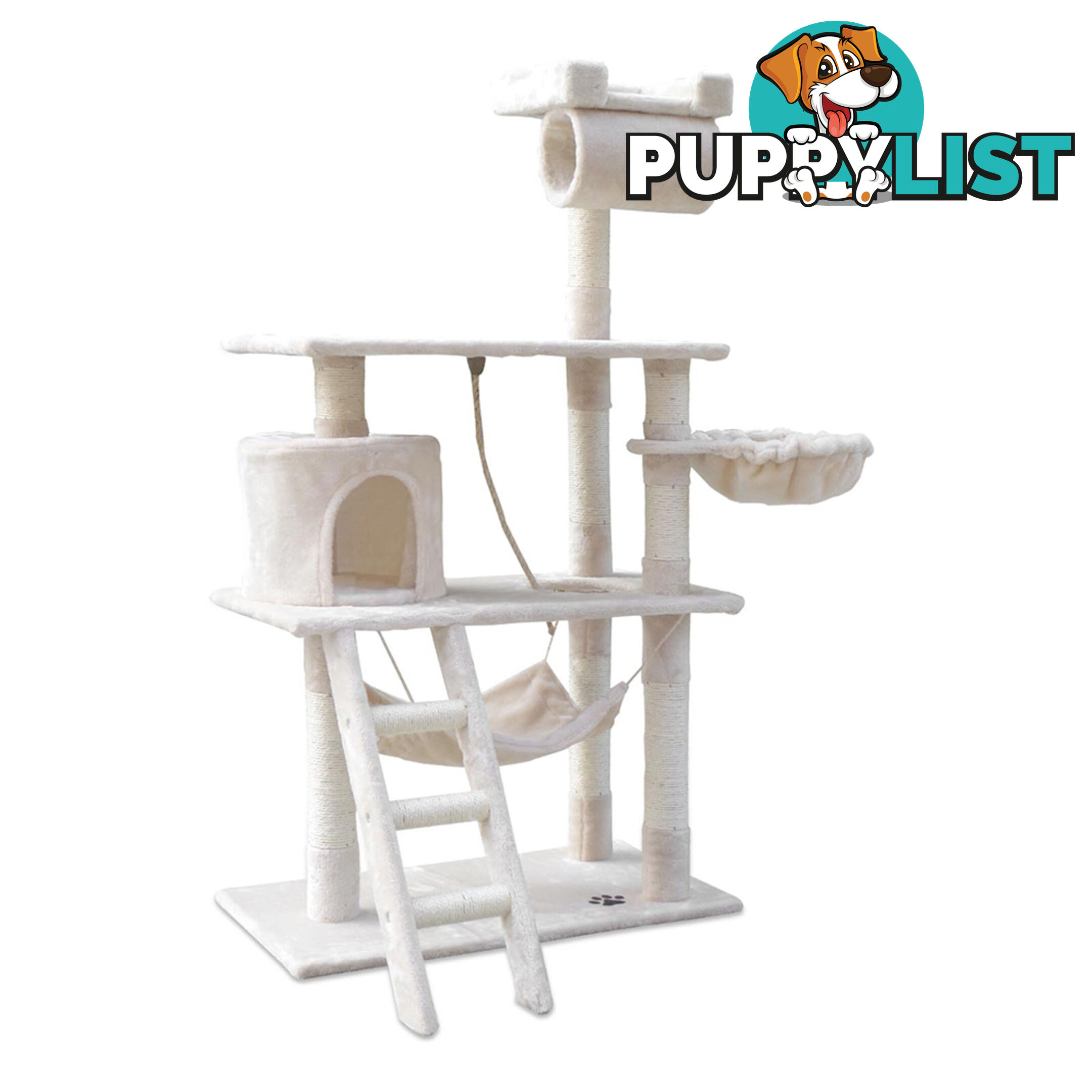 Cat Scratching Post  Tree House Condo 141cm Beige