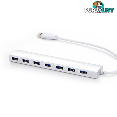 Portable slim 7-Port USB3.0 Hub with Power Adapter (SAA approval Power)