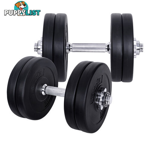 25KG Dumbbell Set Home Gym Fitness Exercise Body Workout Adjustable Weights