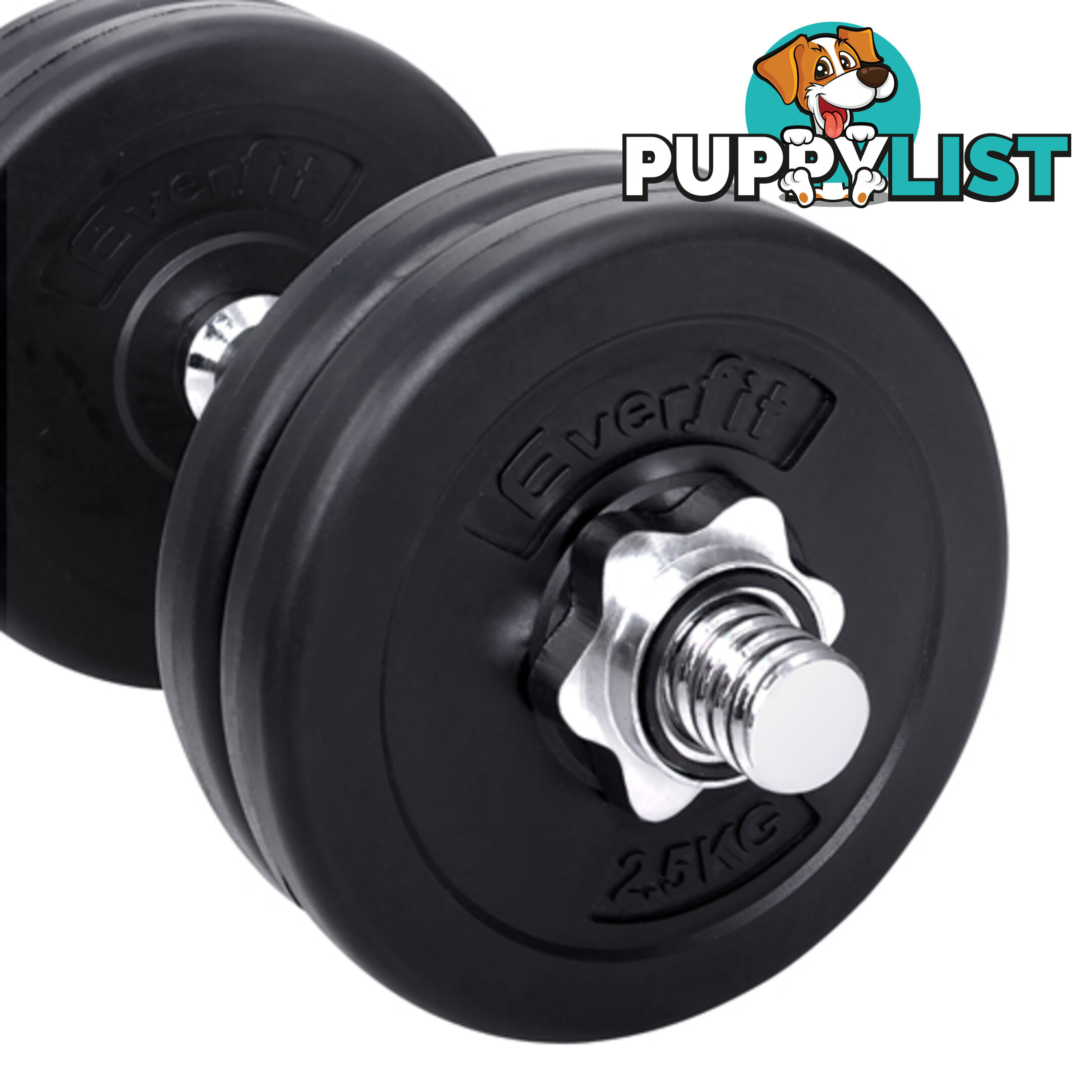 25KG Dumbbell Set Home Gym Fitness Exercise Body Workout Adjustable Weights