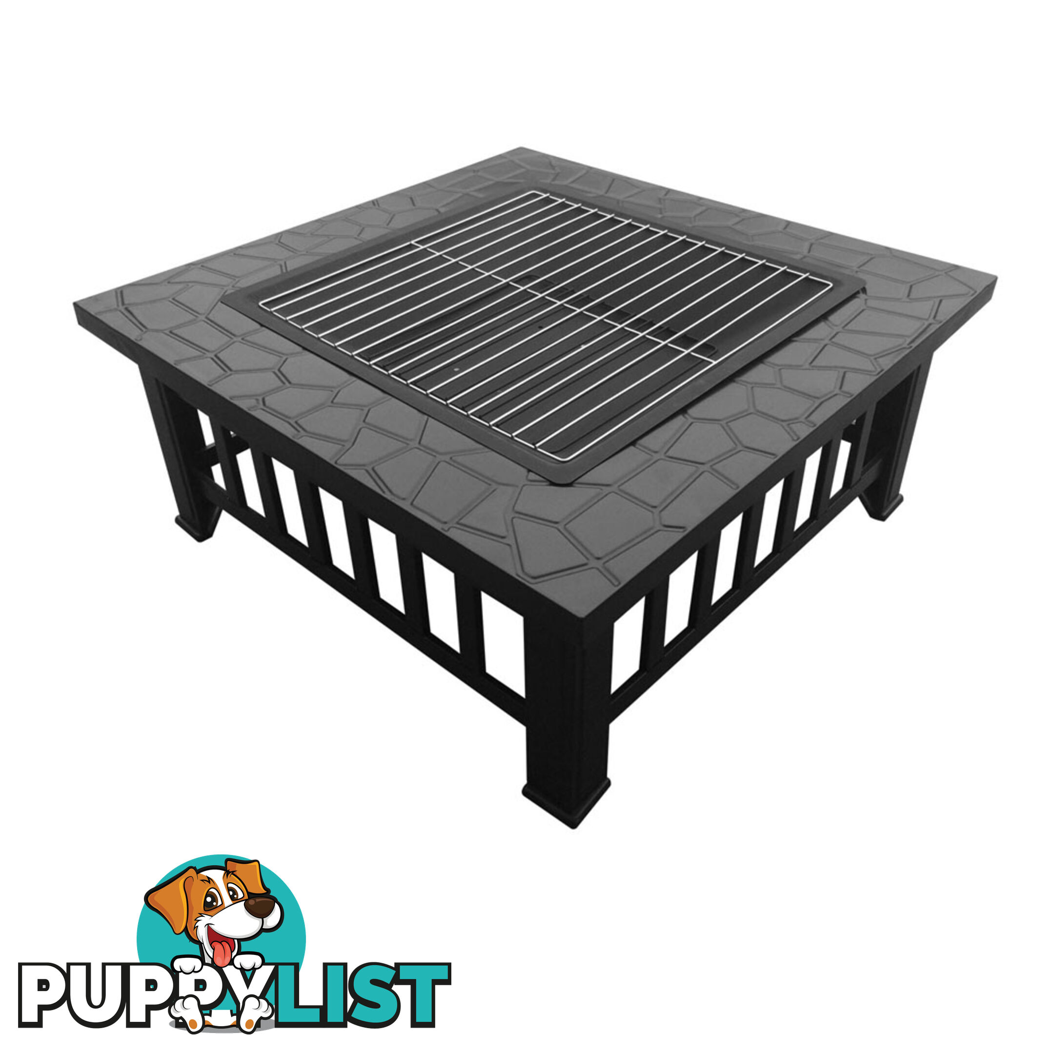 2 In 1 Outdoor Garden/Patio/Camping Fire Pit BBQ Table Grill Fireplace