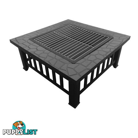 2 In 1 Outdoor Garden/Patio/Camping Fire Pit BBQ Table Grill Fireplace