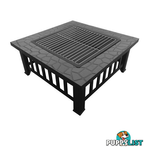 2 In 1 Outdoor Garden/Patio/Camping Fire Pit BBQ Table Grill Fireplace