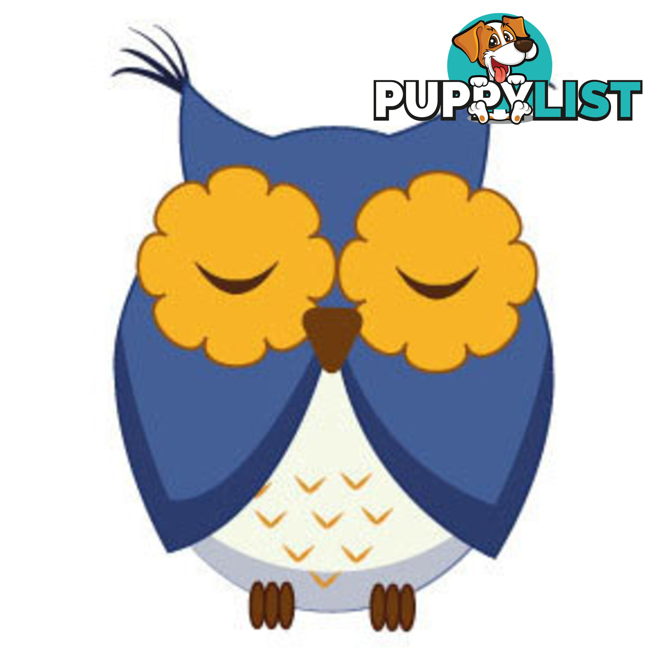 10 X Cute blue owl Wall Sticker - Totally Movable