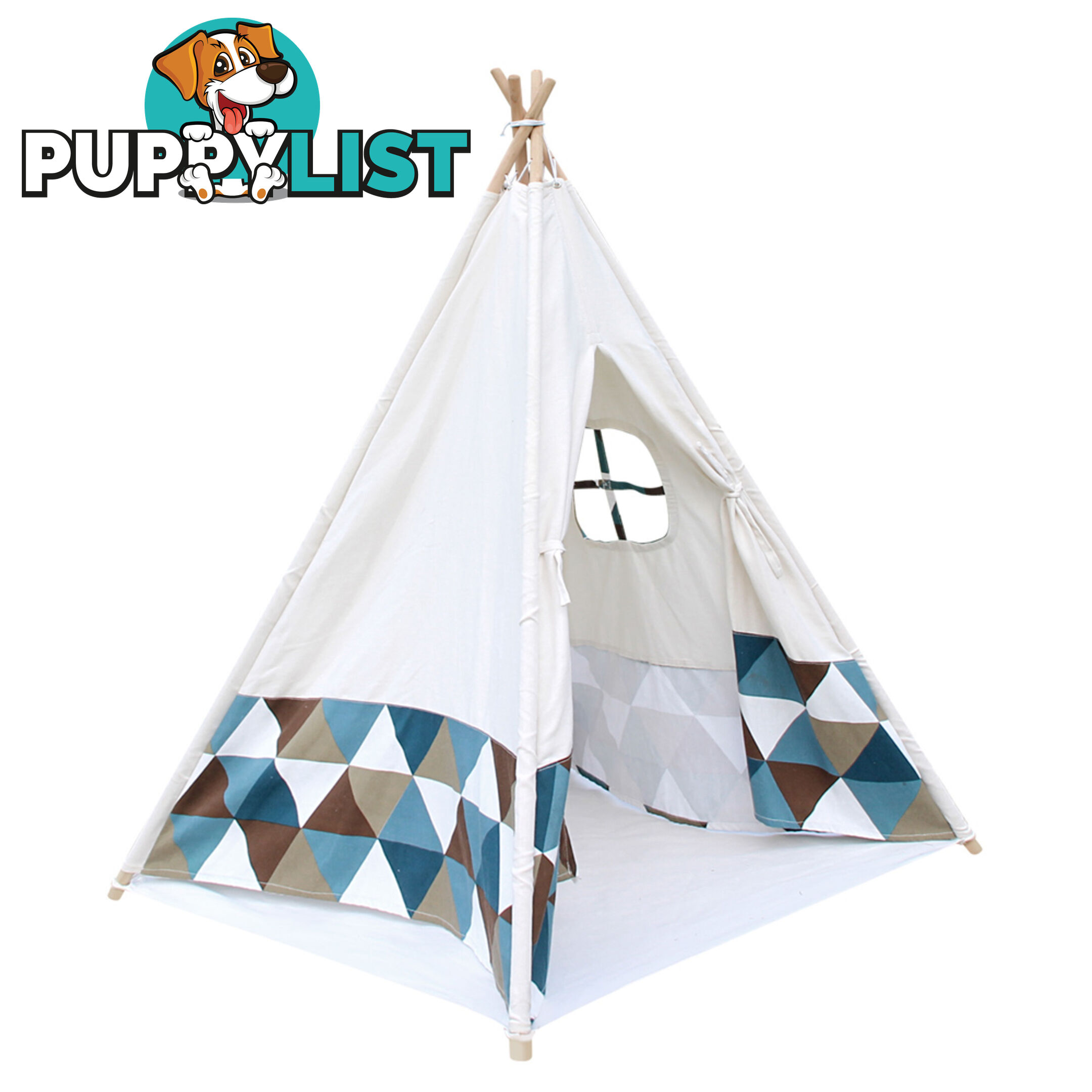 Children Outdoor Indoor Teepee Tent Kids Canvas Play Tent Pretend Playhouse Tipi