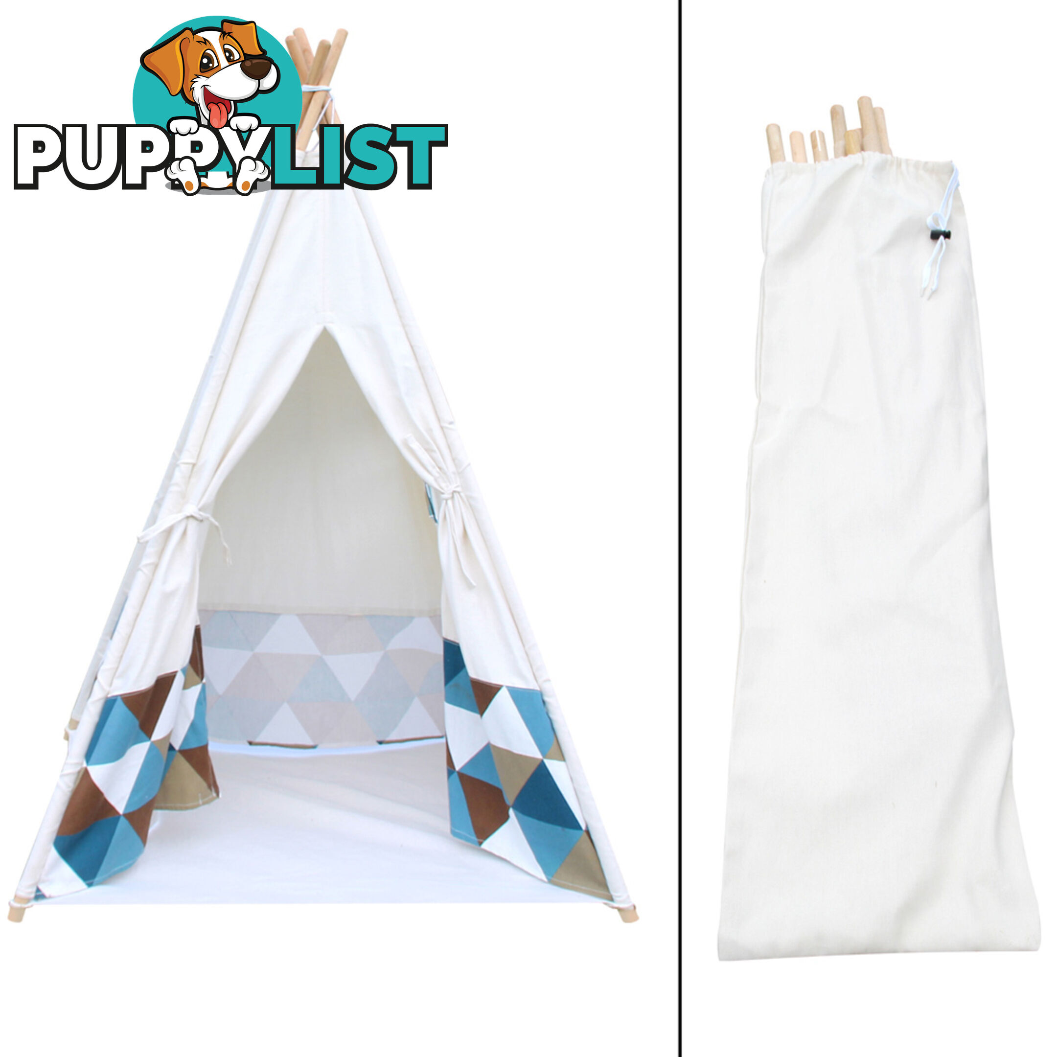 Children Outdoor Indoor Teepee Tent Kids Canvas Play Tent Pretend Playhouse Tipi