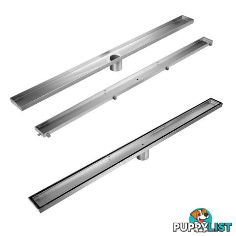 Stainless Steel Tile Insert Shower Grate Drain Bathroom Waste Linear Floor 120cm