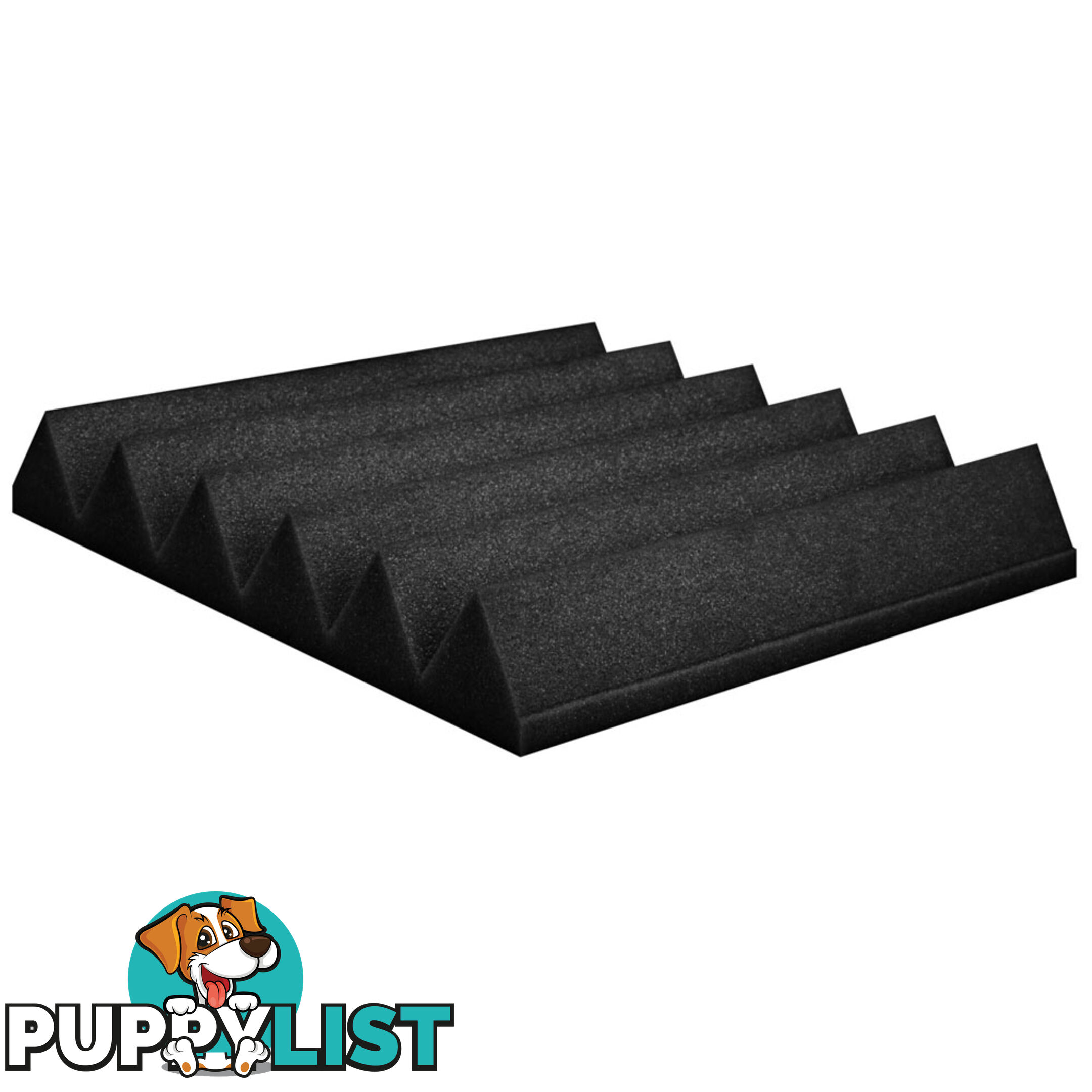 Set of 20 Studio Wedge Acoustic Foam Black 30 x 30cm