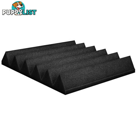 Set of 20 Studio Wedge Acoustic Foam Black 30 x 30cm