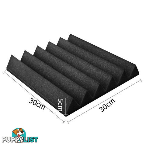 Set of 20 Studio Wedge Acoustic Foam Black 30 x 30cm