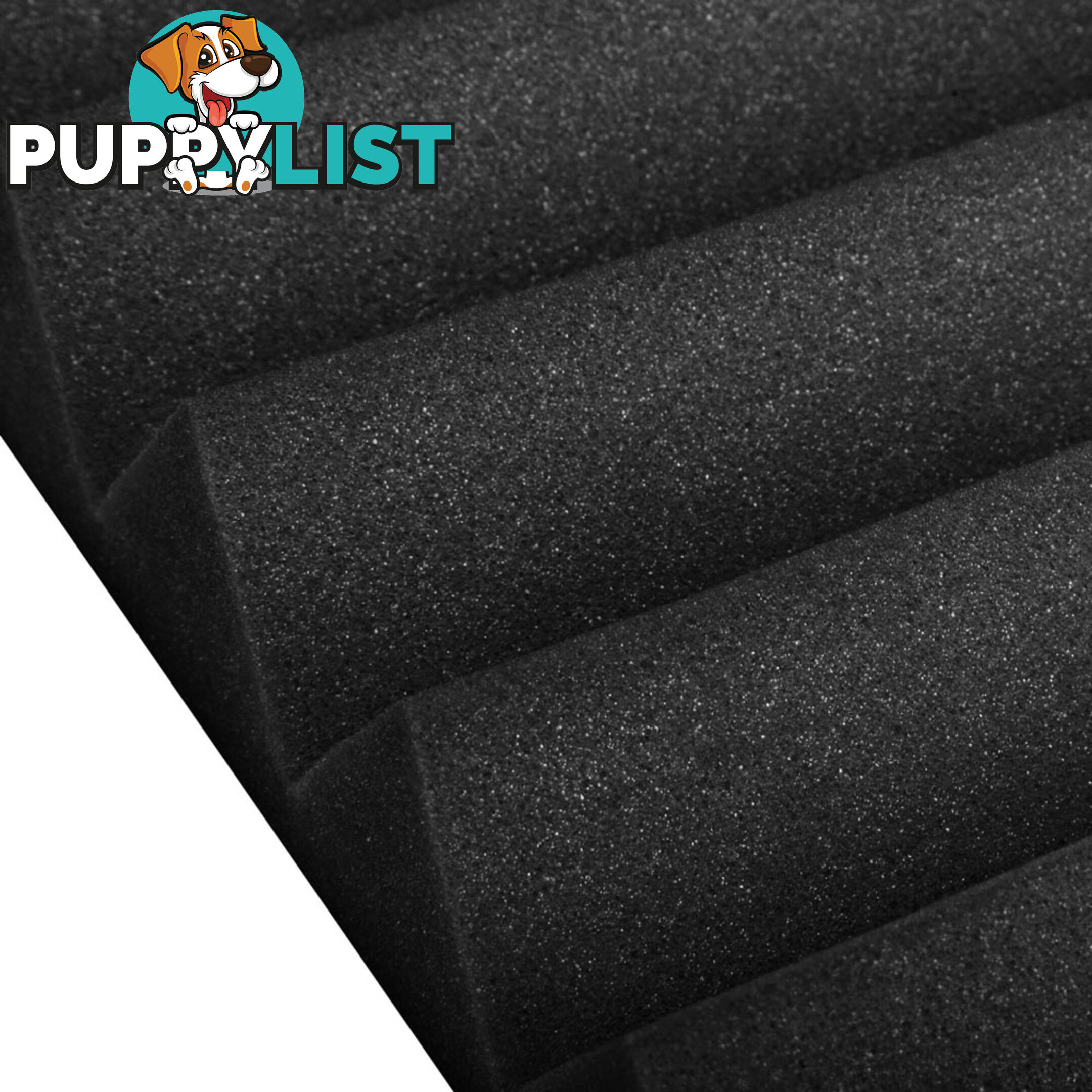 Set of 20 Studio Wedge Acoustic Foam Black 30 x 30cm