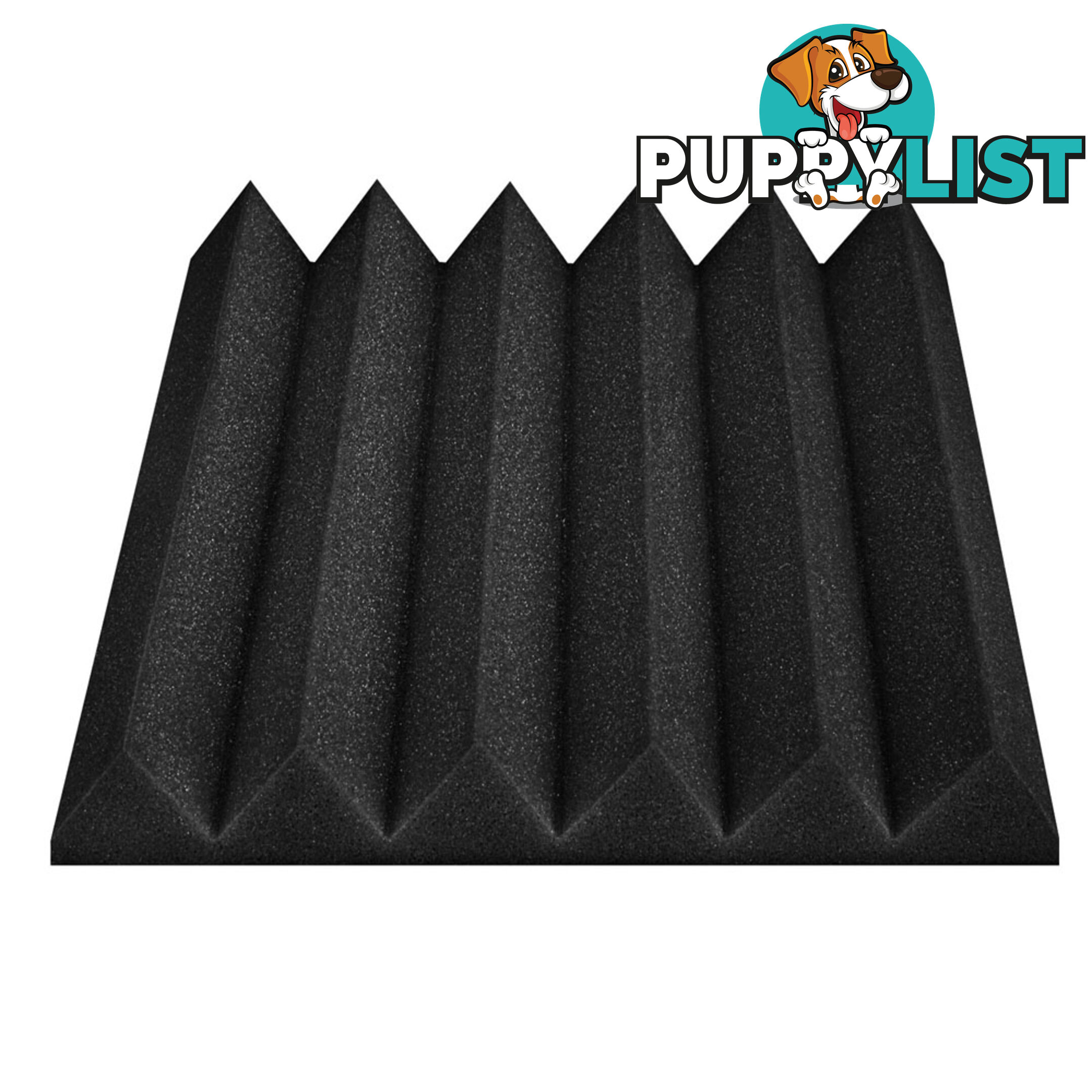 Set of 20 Studio Wedge Acoustic Foam Black 30 x 30cm