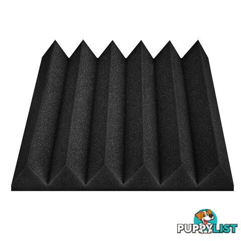 Set of 20 Studio Wedge Acoustic Foam Black 30 x 30cm