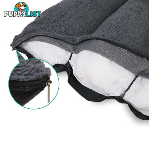 Luxury Waterproof Dog Bed Pet Cat Soft Warm Cushion Fleece Lined Beds Large