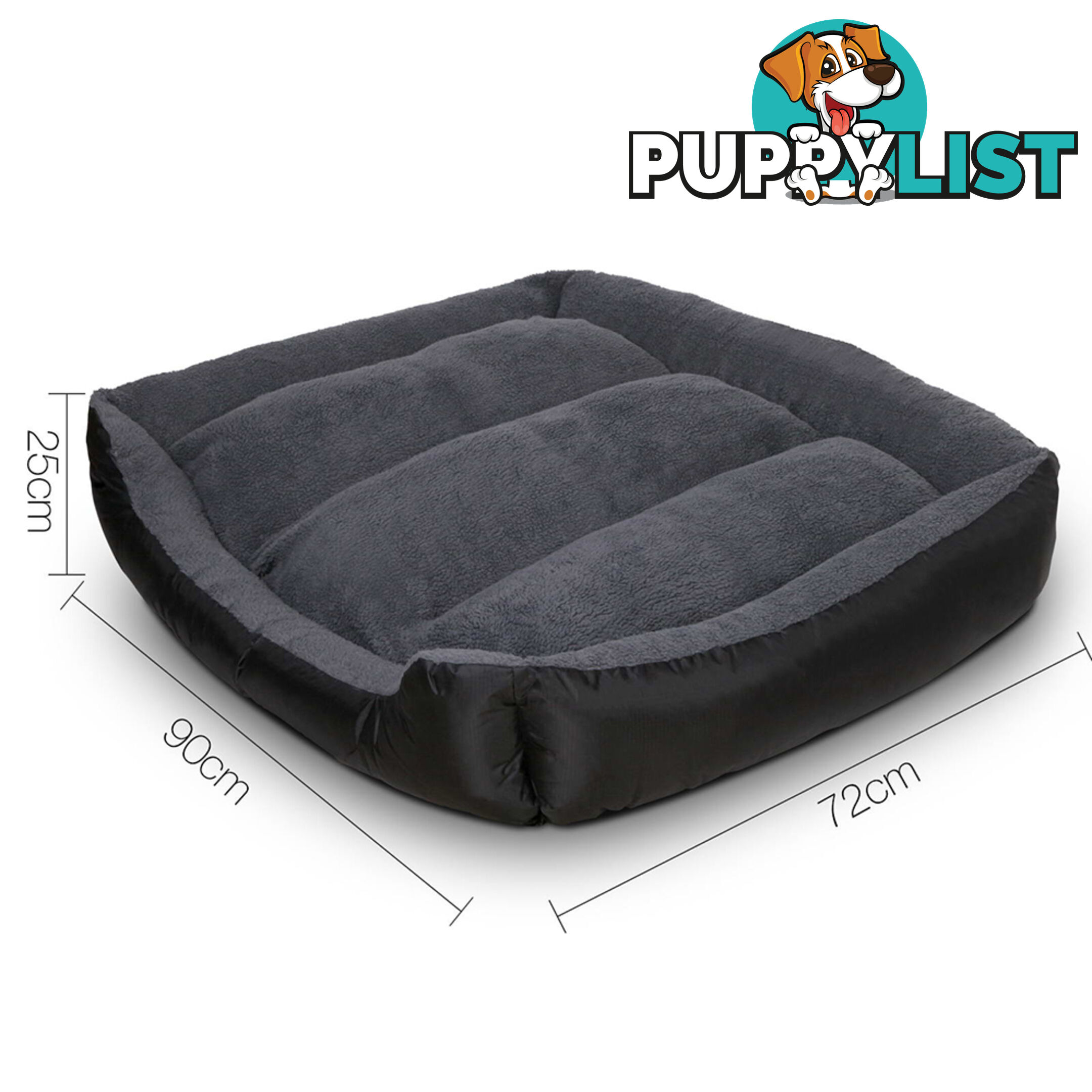 Luxury Waterproof Dog Bed Pet Cat Soft Warm Cushion Fleece Lined Beds Large