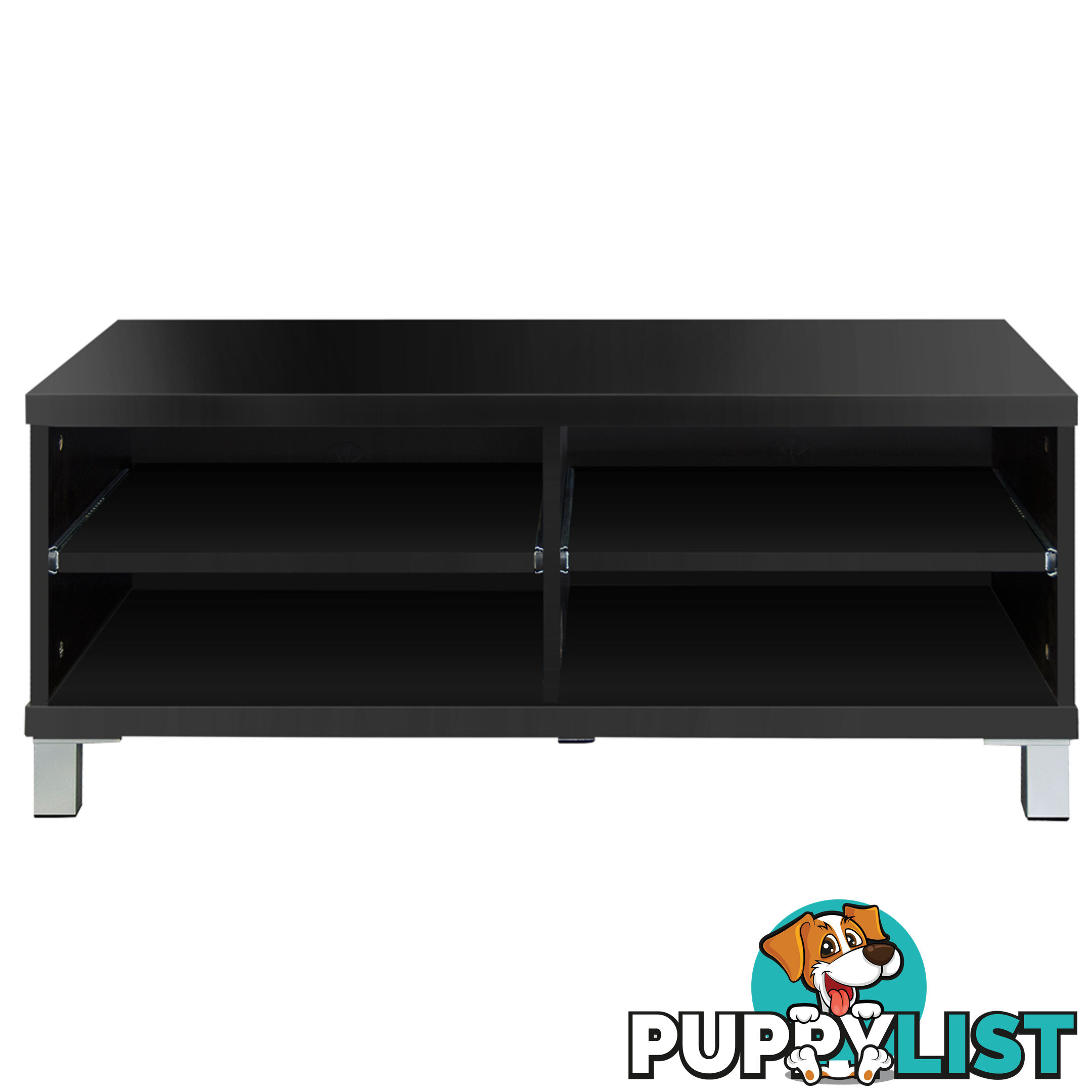 TV Stand Entertainment Unit Lowline Cabinet Drawer Black