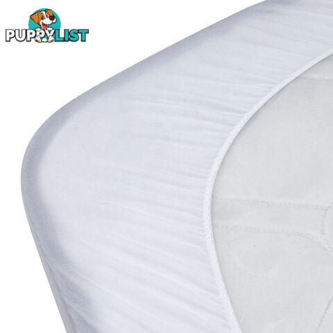 Queen Size Waterproof Bamboo Fibre Mattress Protector Fitted Fabric Bed Cover