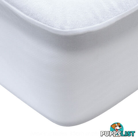 Queen Size Waterproof Bamboo Fibre Mattress Protector Fitted Fabric Bed Cover
