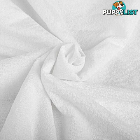 Queen Size Waterproof Bamboo Fibre Mattress Protector Fitted Fabric Bed Cover