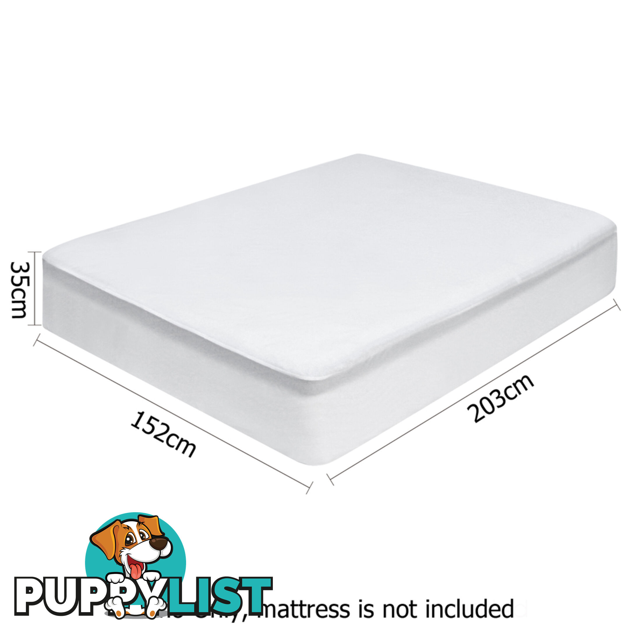 Queen Size Waterproof Bamboo Fibre Mattress Protector Fitted Fabric Bed Cover
