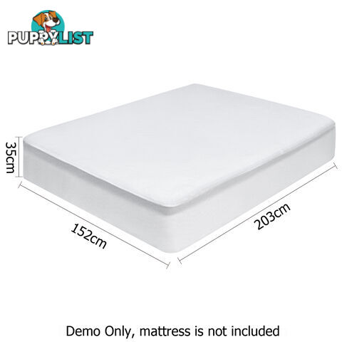 Queen Size Waterproof Bamboo Fibre Mattress Protector Fitted Fabric Bed Cover