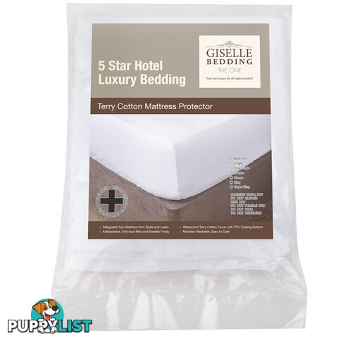 Queen Size Waterproof Bamboo Fibre Mattress Protector Fitted Fabric Bed Cover