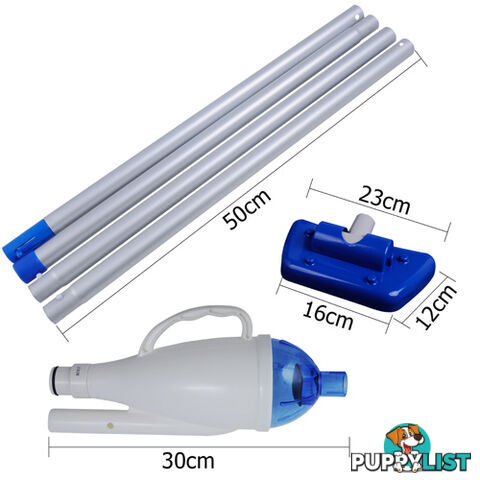 Swimming Pool Vacuum Cleaner Accessories Set Maintenance Kit Long Hose