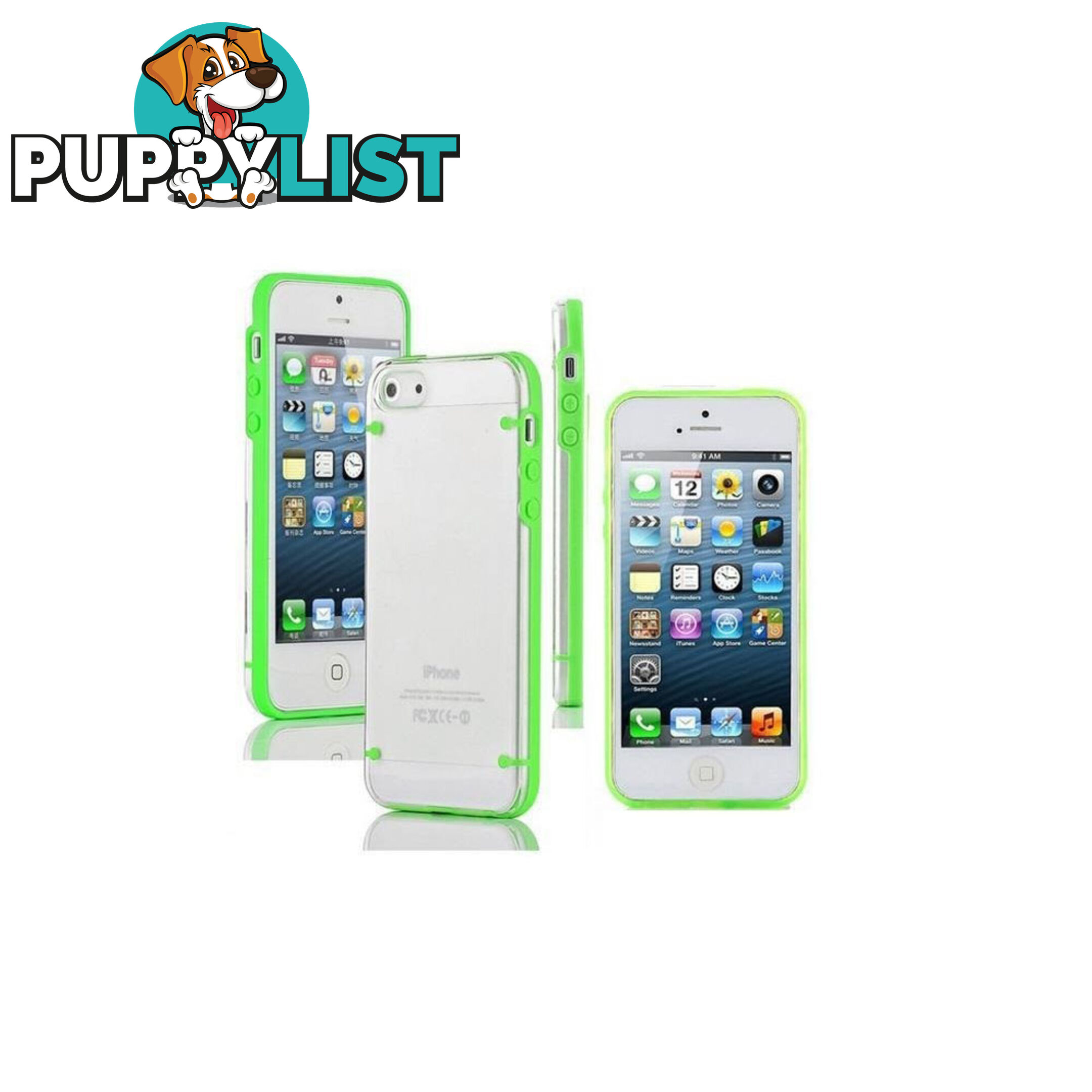 Clear Transparent Hard Case Cover Accessories Green For iPhone 6 Plus 5.5 inch