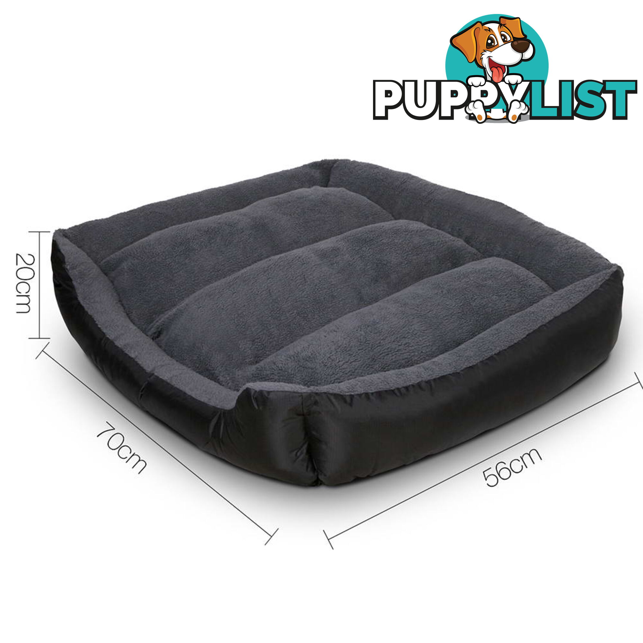 Luxury Waterproof Dog Bed Pet Cat Soft Warm Cushion Fleece Lined Beds Small