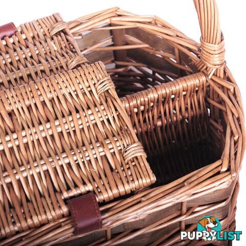 4 Person Picnic Basket Set with Blanket Black