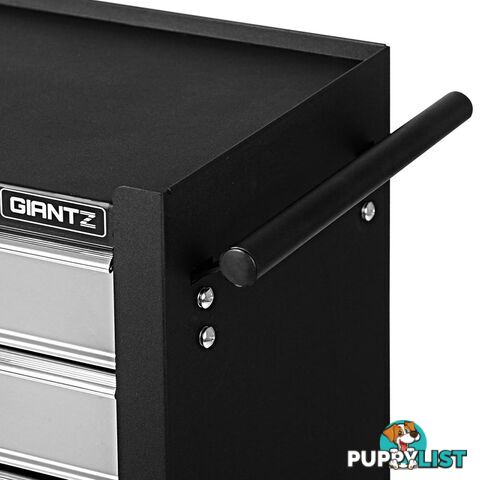 5 Drawers Toolbox Chest Cabinet Tool Box Roller Trolley Black Grey