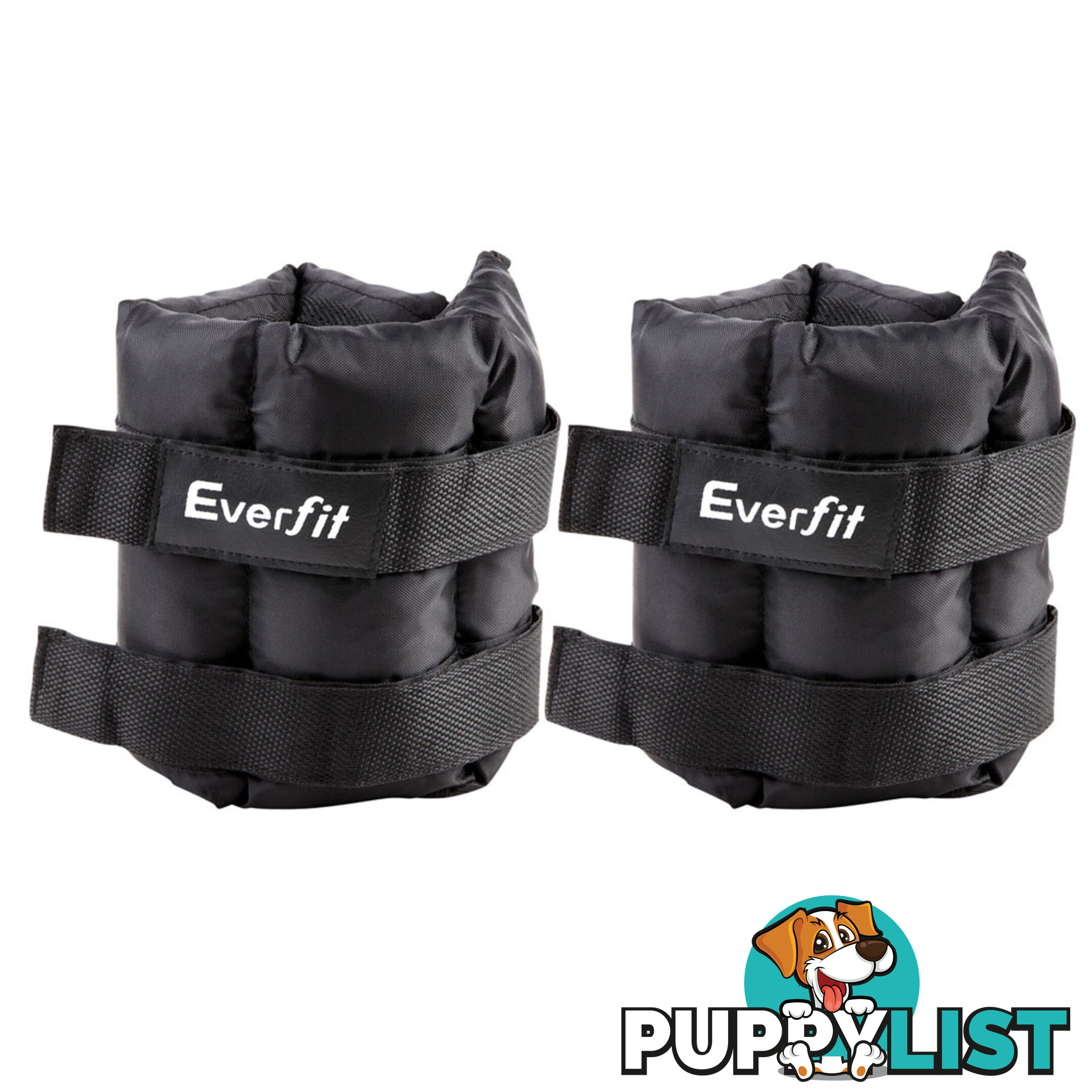 Set of 2 5 kg Wrist Ankle Weights Gym Training w/ Adjustable Pair Strap