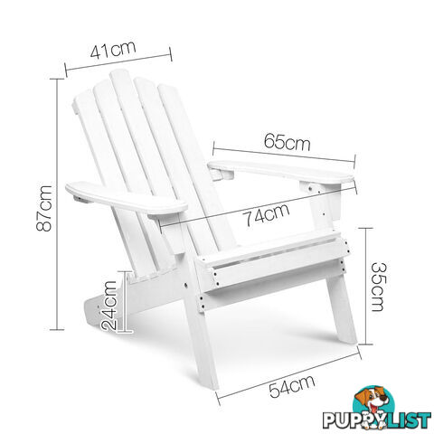 Quality Adirondack Wooden Chair Foldable Garden Outdoor Beach Deck Furniture