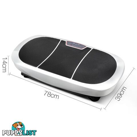 Twin Motor Vibration Plate 1200W Exercise Fitness Weight Loss Power Plate White