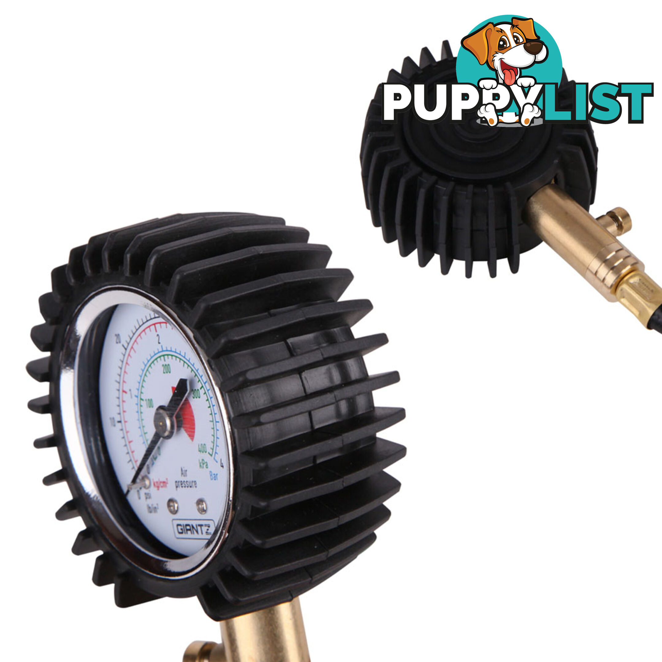 2-IN-1 Tyre Gauge & Deflator Black