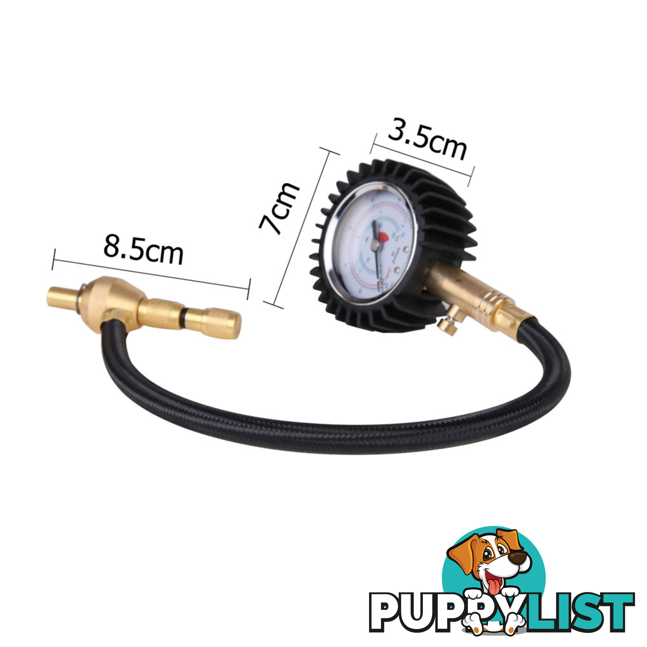 2-IN-1 Tyre Gauge & Deflator Black