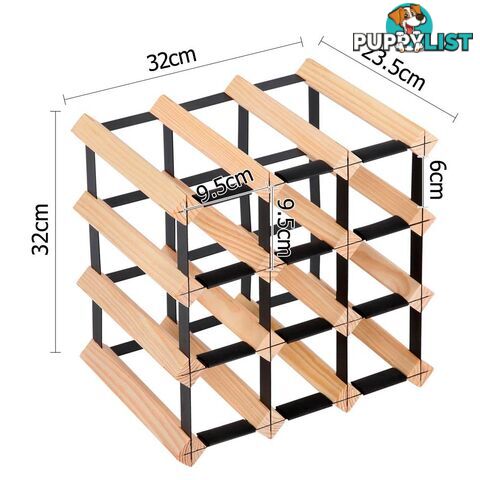 12 Bottles Timber Wine Rack Wooden Shelf Cellar Storage Vintry Stand Cabinet