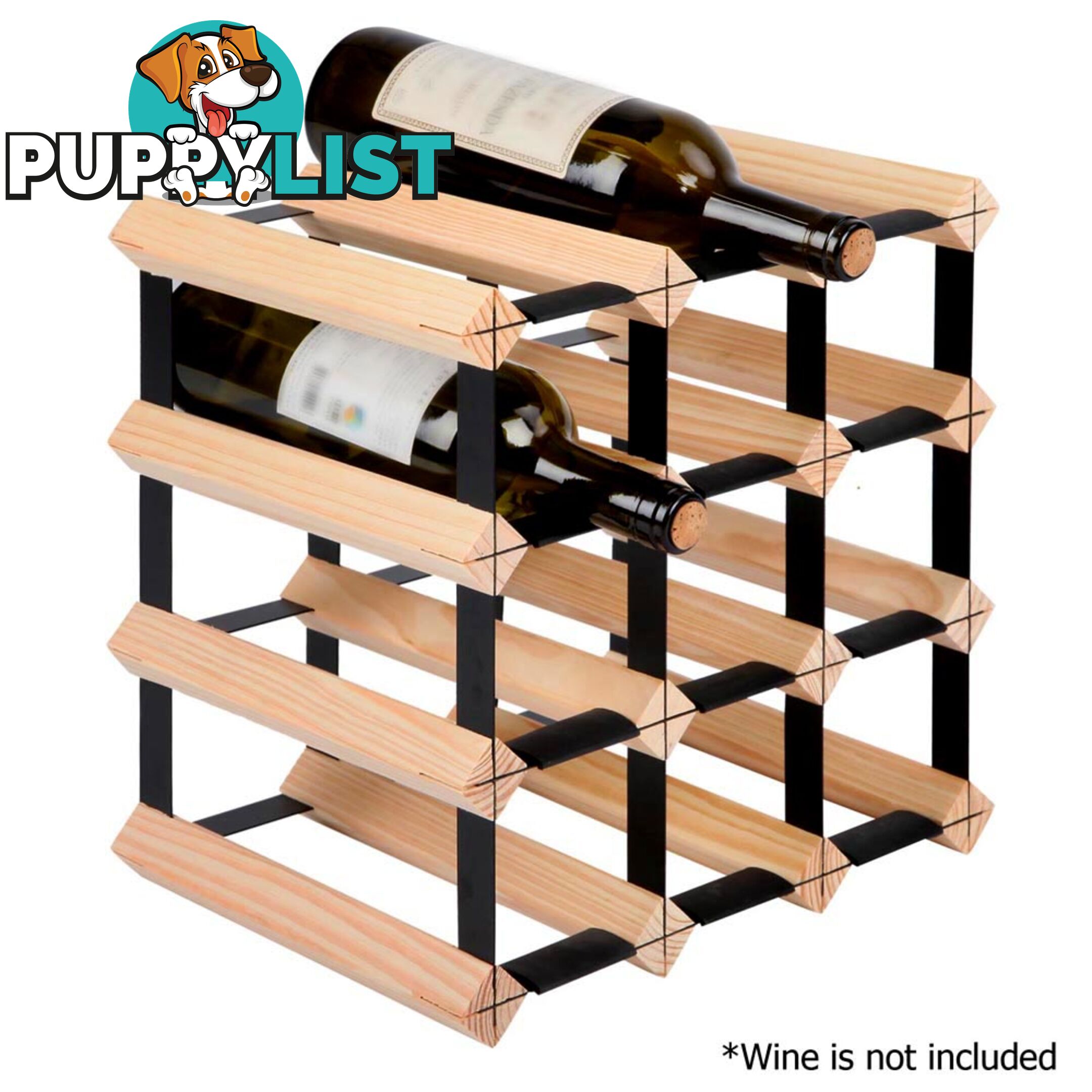 12 Bottles Timber Wine Rack Wooden Shelf Cellar Storage Vintry Stand Cabinet