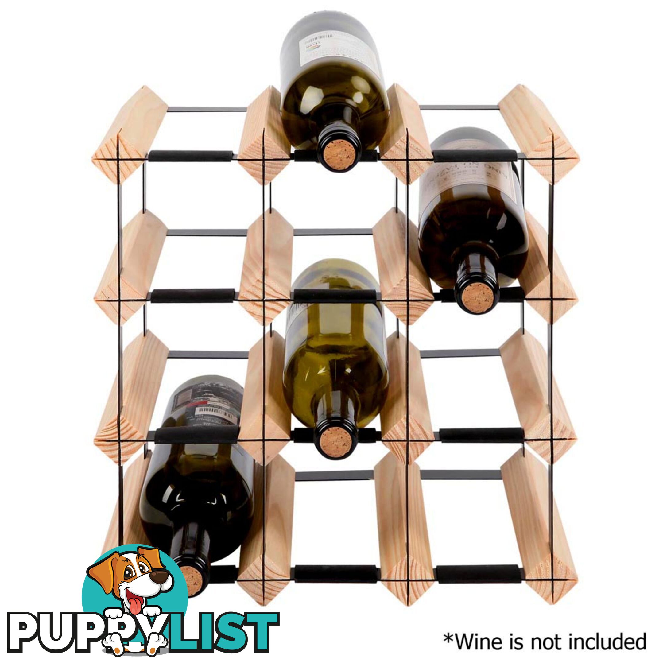 12 Bottles Timber Wine Rack Wooden Shelf Cellar Storage Vintry Stand Cabinet