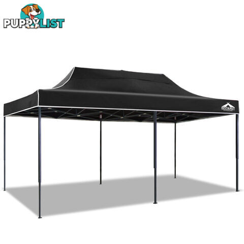 3m x 6m Pop-up Garden Outdoor Gazebo Black