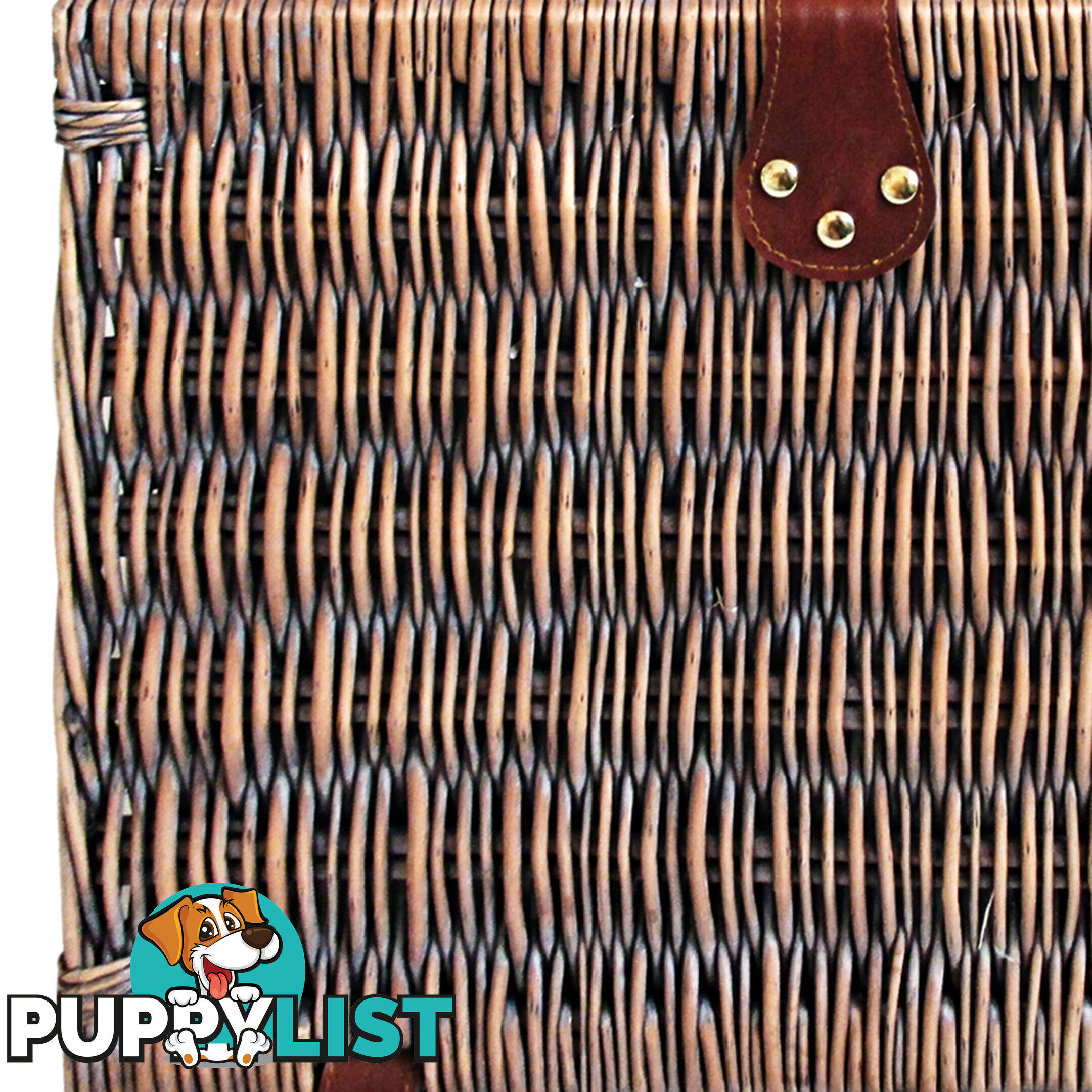 4 Person Picnic Basket Set With Blanket Brown