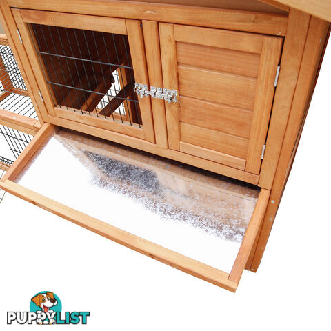 Pet House Chicken Coop Rabbit Double Storey Hutch Guinea Pig Ferret Cage Green