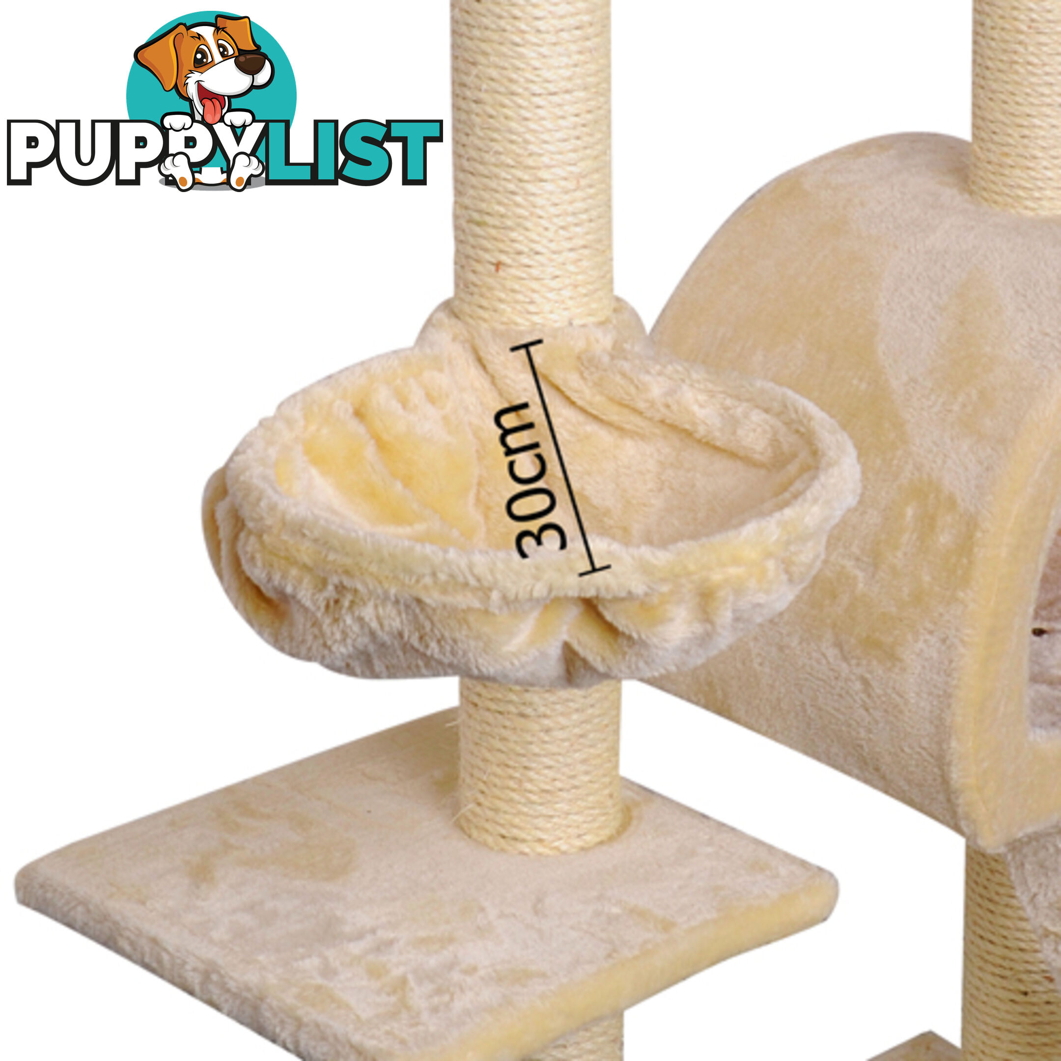 Cat Scratching Poles Tree Toy Scratcher Post Gym House Climber 100cm Beige